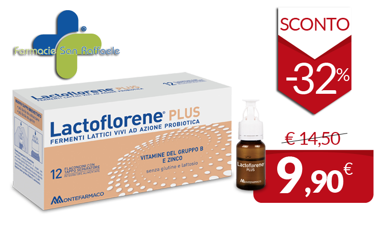 Lactoflorene® PlusIntegratore alimentare a base di fermenti lattici vivi ad azione probiotica.Flaconcini con tappo separatore, disponibile nella confezione da 12 pezzi.
